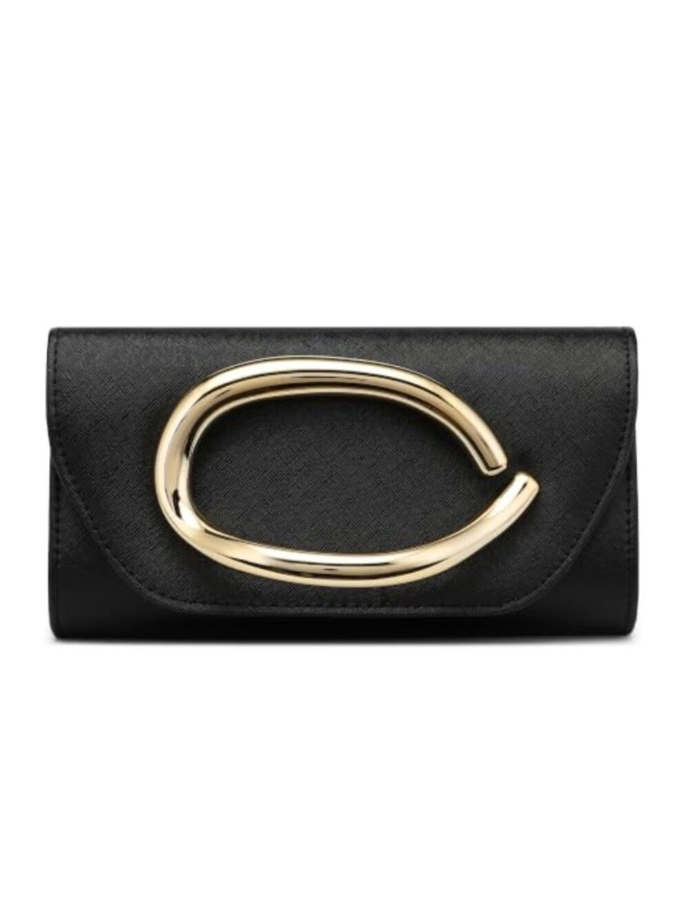 Sparkly Clutch Purse with Chain Strap & Oval Handle Evening Bag